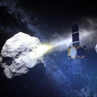 Recreación de un asteroide realizada por la NASA.