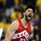 Marc Gasol celebra la victoria.