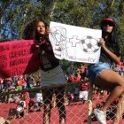 Hinchas femeninas, en Sao Paulo.