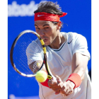 Nadal, durante su partido contra el argentino Carlos Berlocq.