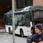 El accidente se produjo ayer al mediodía en el barrio del Carmel de Barcelona