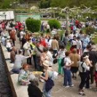 La imagen muestra un momento de la celebración en Molinaseca de la marcha benéfica