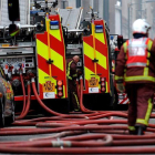 Varios bomberos en un suceso en Londres