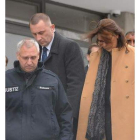Carolina, tras testificar en el juicio en Alemania.