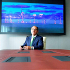El presidente de Iberdrola, Ignacio Galán, posa ayer para una foto. IBERDROLA