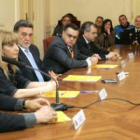 En primer término, Perandones, María Eugenia Gancedo, Miguel Alejo, García Bayón y Miguel Palazuelo.