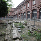 El seminario mayor de León con las excavaciones en su patio