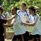 Los partidillos de entrenamiento tuvieron momentos para la distensión