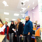 Miembros de Cáritas y Maristas, junto al concejal de Acción Social de Ponferrada.