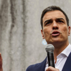 El líder de los socialistas, Pedro Sánchez, durante un reciente acto de su partido. DAVID AGUILAR