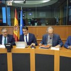 Un momento de la intervención de Suárez-Quiñones ante el Parlamento Europeo. DL