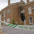 Imagen de la casa donde dos personas, padre e hijo, perdieron la vida