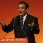 Bayrou durante un discurso en la localidad de Toulouse