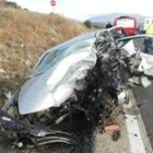 Estado en el que quedó un coche accidentado este fin de semana