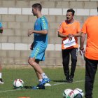 Rubén de la Barrera dará minutos a todos sus efectivos esta tarde ante el Real Oviedo. SECUNDINO PÉREZ