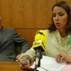 Jesús María Cantalapiedra y Cristina Gómez, durante la rueda de prensa que protagonizaron ayer