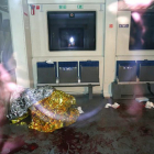 Interior del vagón regional donde se ha producido el ataque.