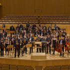 Los miembros de la Joven Orquesta Sinfónica de Zaragoza, que mañana cierran el ciclo ‘Jóvenes maestros internacionales’.