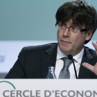 El presidente de la Generalitat, Puigdemont, inauguró la Reunión del Círculo de Economía. A. DALMAU