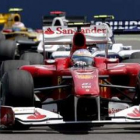 Fernando Alonso, por delante de Hulkenberg cuando el asturiano estaba en la novena plaza.