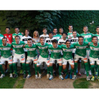La plantilla del primer equipo del Astorga que ayer fue presentada en el hotel Ciudad de Astorga.