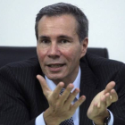 El fiscal Alberto Nisman, en una rueda de prensa, en mayo del 2013 en Buenos Aires.