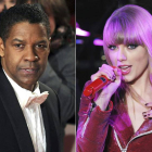 El intérprete estadounidense Denzel Washington y su compatriota Taylor Swift .