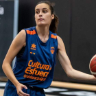 Ángela Salvadores en el primer entrenamiento. ISAAC FERRERA