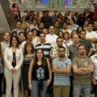 La concejala de Juventud con los jóvenes de UGT ayer en el Ayuntamiento de León
