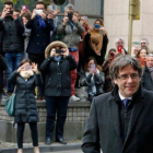 Carles Puigdemont, el pasado 31 de octubre, antes de participar en una rueda de prensa que levantó una gran expectación en Bruselas.