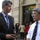 Miguel Ángel Gil Marín y Enrique Cerezo, consejero delegado y presidente del Atlético, respectivamente.