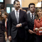 Los Príncipes de Asturias, junto al ministro José Manuel Soria y la consejera de Turismo de Castilla y León.