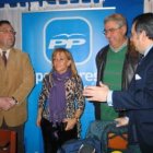 Pereira, Carrasco, Millán y Cerezales, ayer en Villafranca.