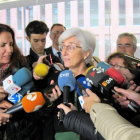 La fiscal general del Estado, María José Segarra, en la Ciutat de la Justícia de Barcelona este jueves.