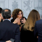 María Jesús Montero ayer, tras el Consejo de Ministros. JUAN CARLOS HIDALGO