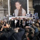 Un momento de la concentración en favor de Ingrid Betancourt