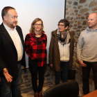 Courel, Ramón, Alba y Linares, ayer en la sede de los Sellos de Calidad del Bierzo.