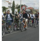Un momento de la marcha cicloturista por León y sus alrededores