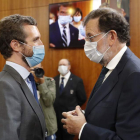 Pablo Casado y Mariano Rajoy. LAVANDEIRA