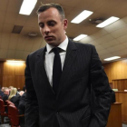 El atleta Oscar Pistorius en la vista que decidirá su condena