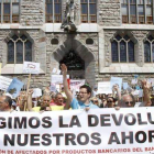 Una de las protestas de los afectados por las participaciones preferentes de Ceiss.