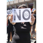 Una de las pancartas.