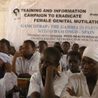 Campaña sobre la Mutilación Genital Femenia llevada a cabo por el Mossos dEsquadra en Gambia.
