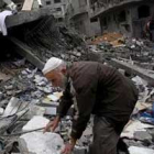 Restos de casas destruidas tras un ataque israelí.