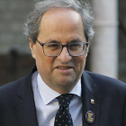 Quim Torra, a su llegada a la reunión del Govern.