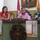 Carmen de la Torre, José Miguel Palazuelo y Tomás Gallego en la presentación de la feria del libro