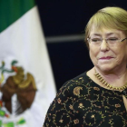Michelle Bachelet durante una ponencia magistral de Derechos Humanos. /