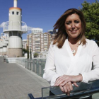 Susana Díaz, durante una entrevista de EL PERIÓDICO, el pasado mayo, en el Parque de la España Industrial de Sants, en Barcelona.