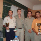 Los campeones con el delegado provincial de la Federación