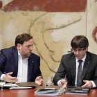 Oriol Junqueras y Carles Puigdemont.